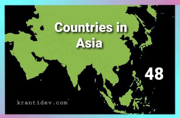 How Many Countries in Asia