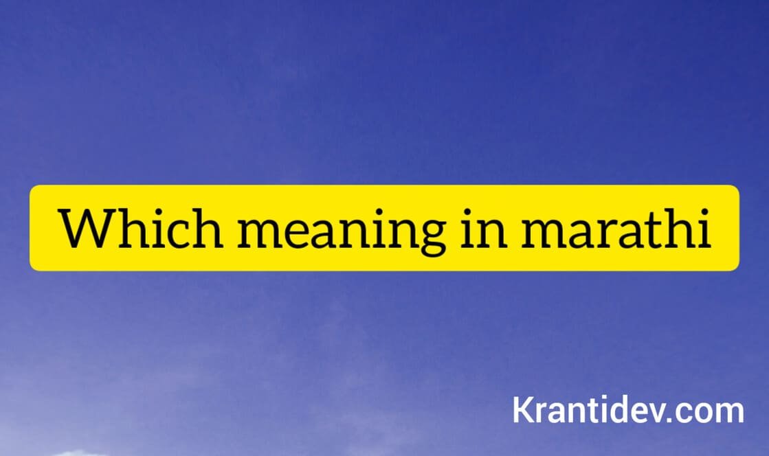 which meaning in marathi